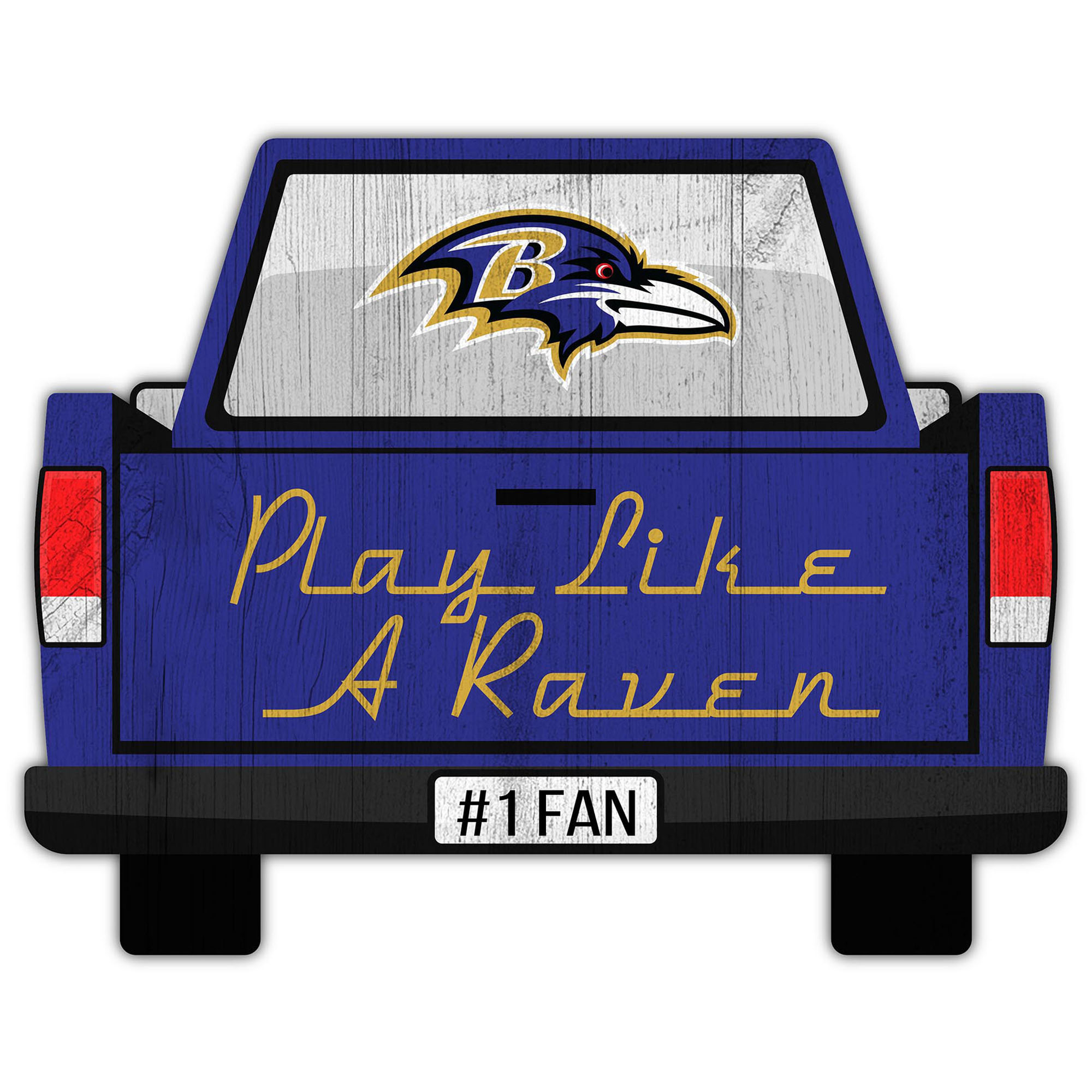 Baltimore Ravens 12'' x 12'' Truck Back Décor