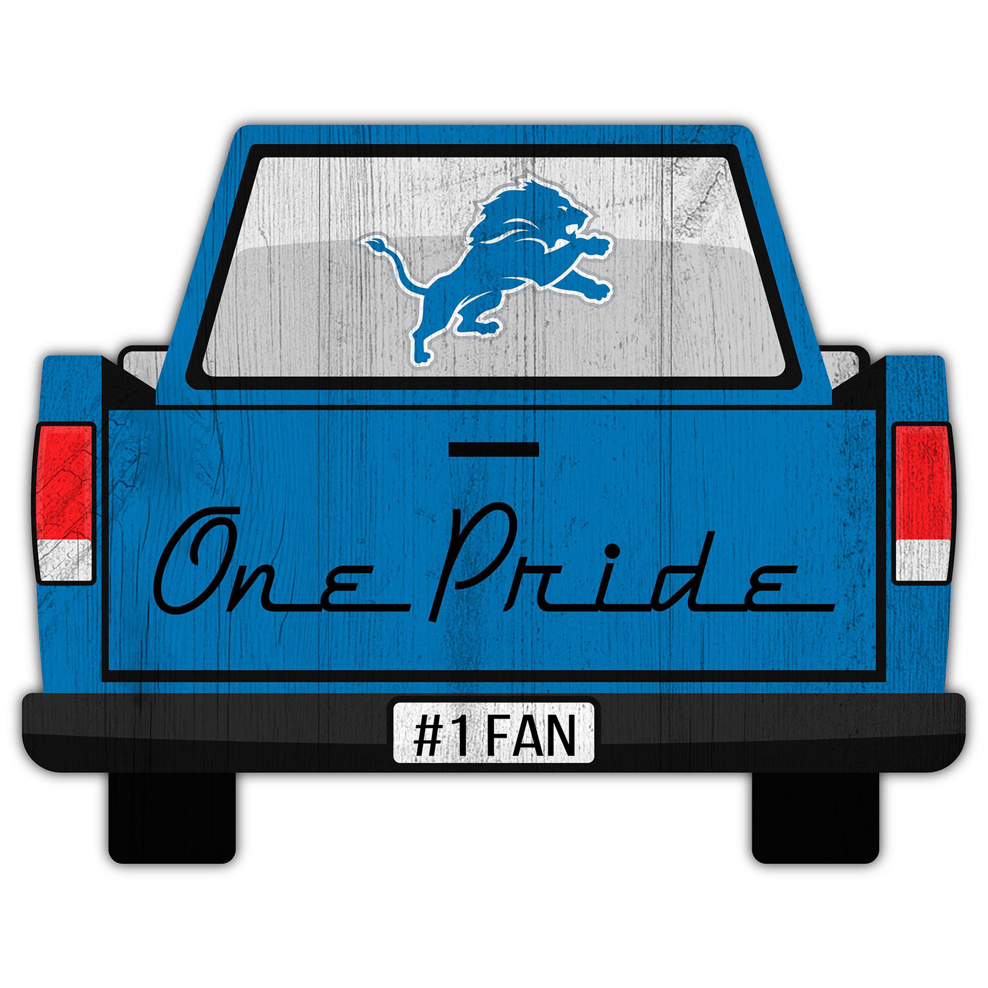Detroit Lions 12'' x 12'' Truck Back Décor