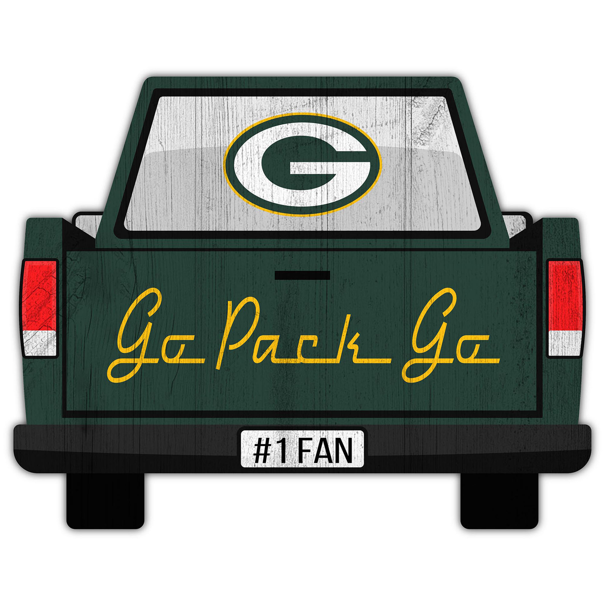 Green Bay Packers 12'' x 12'' Truck Back Décor