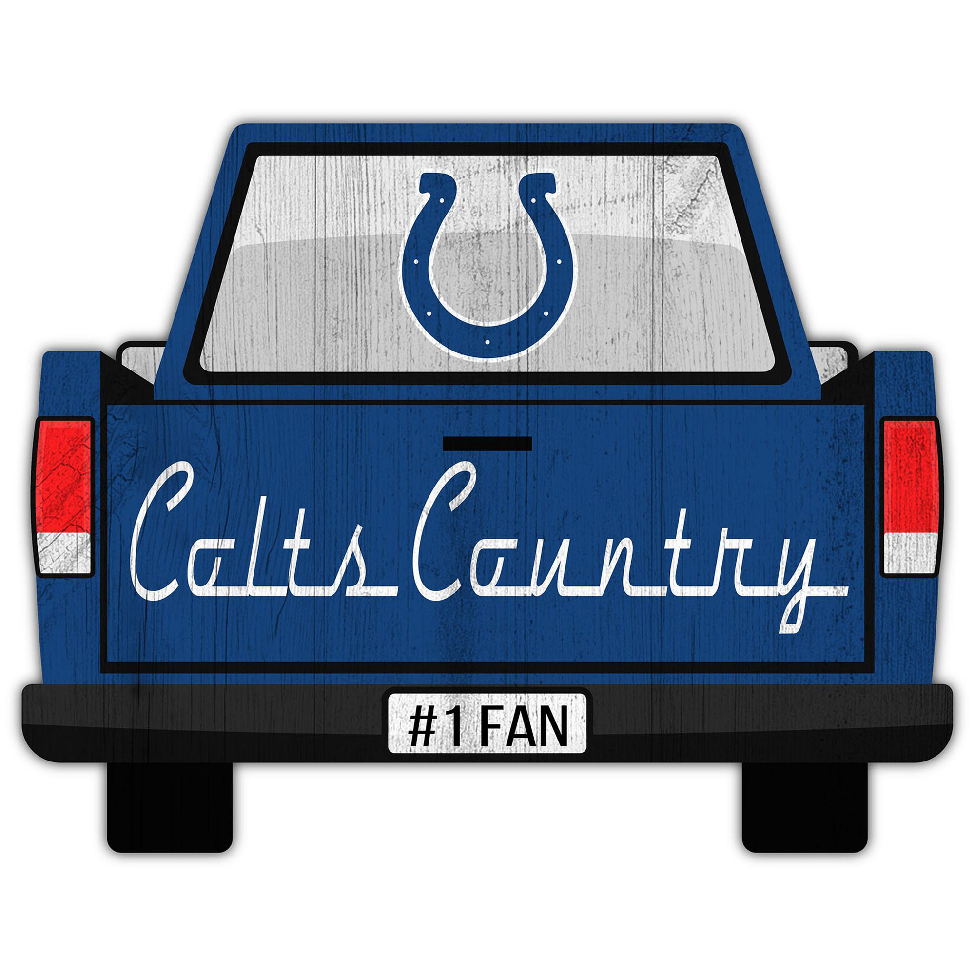 Indianapolis Colts 12'' x 12'' Truck Back Décor