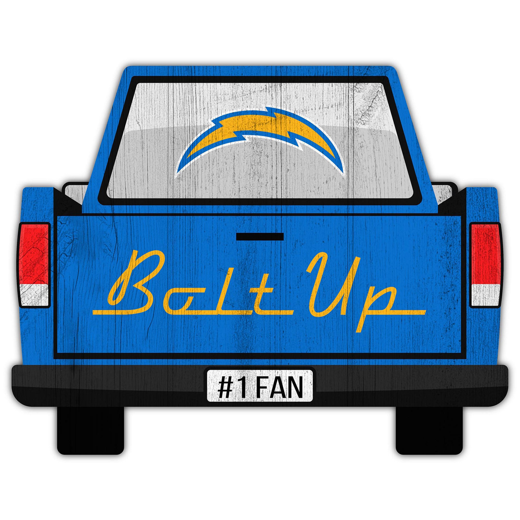 Los Angeles Chargers 12'' x 12'' Truck Back Décor