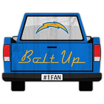 Los Angeles Chargers 12'' x 12'' Truck Back Décor
