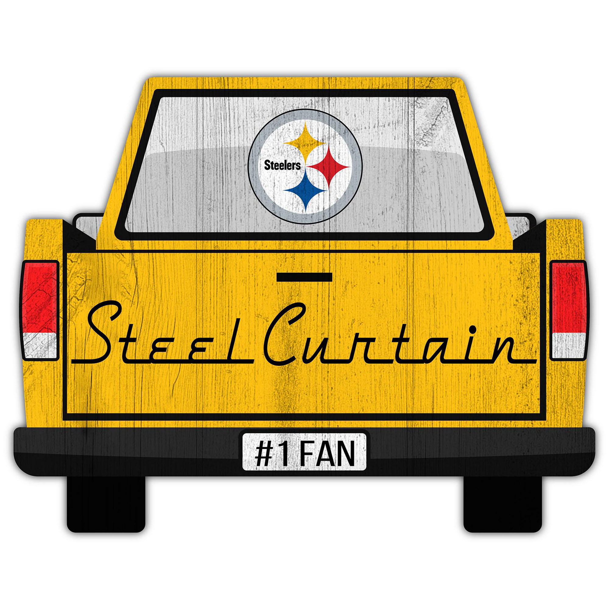 Pittsburgh Steelers 12'' x 12'' Truck Back Décor