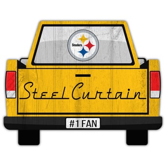 Pittsburgh Steelers 12'' x 12'' Truck Back Décor