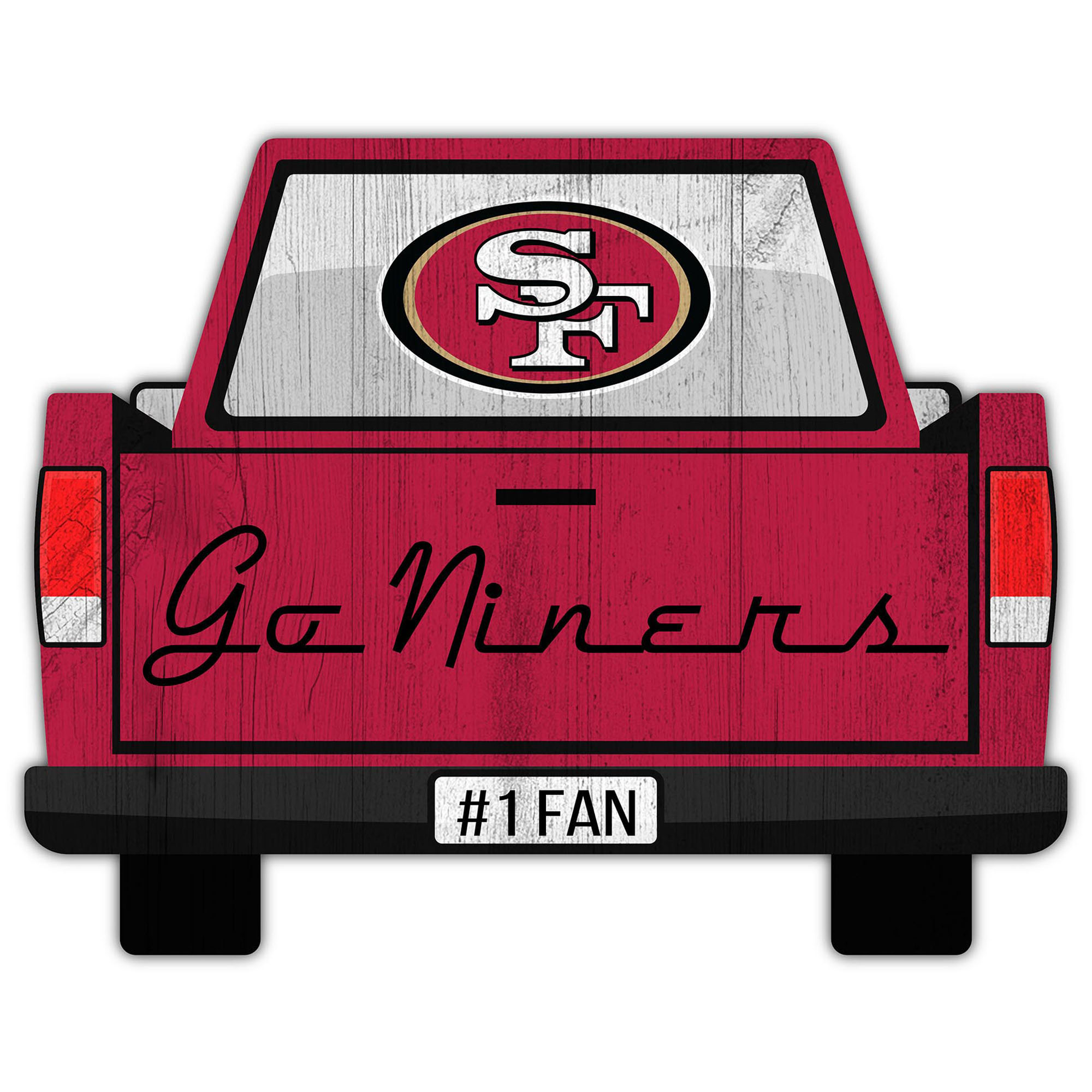 San Francisco 49ers 12'' x 12'' Truck Back Décor