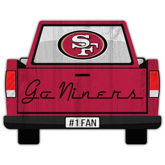 San Francisco 49ers 12'' x 12'' Truck Back Décor