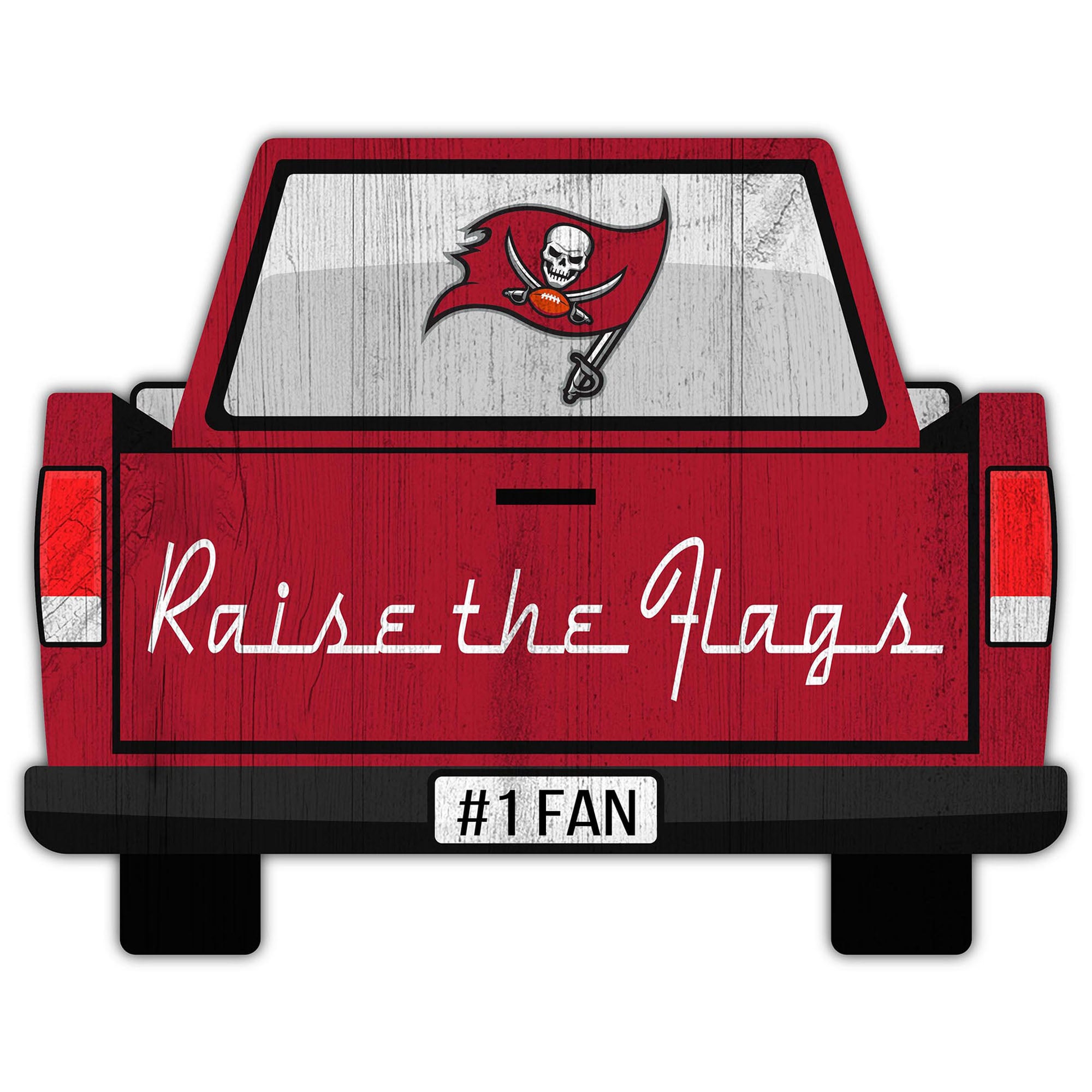 Tampa Bay Buccaneers 12'' x 12'' Truck Back Décor