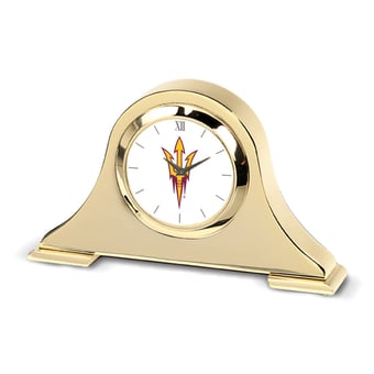 Gold Arizona State Sun Devils Team Napoleon Desk Clock