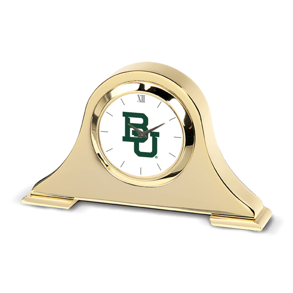 Gold Baylor Bears Team Napoleon Desk Clock