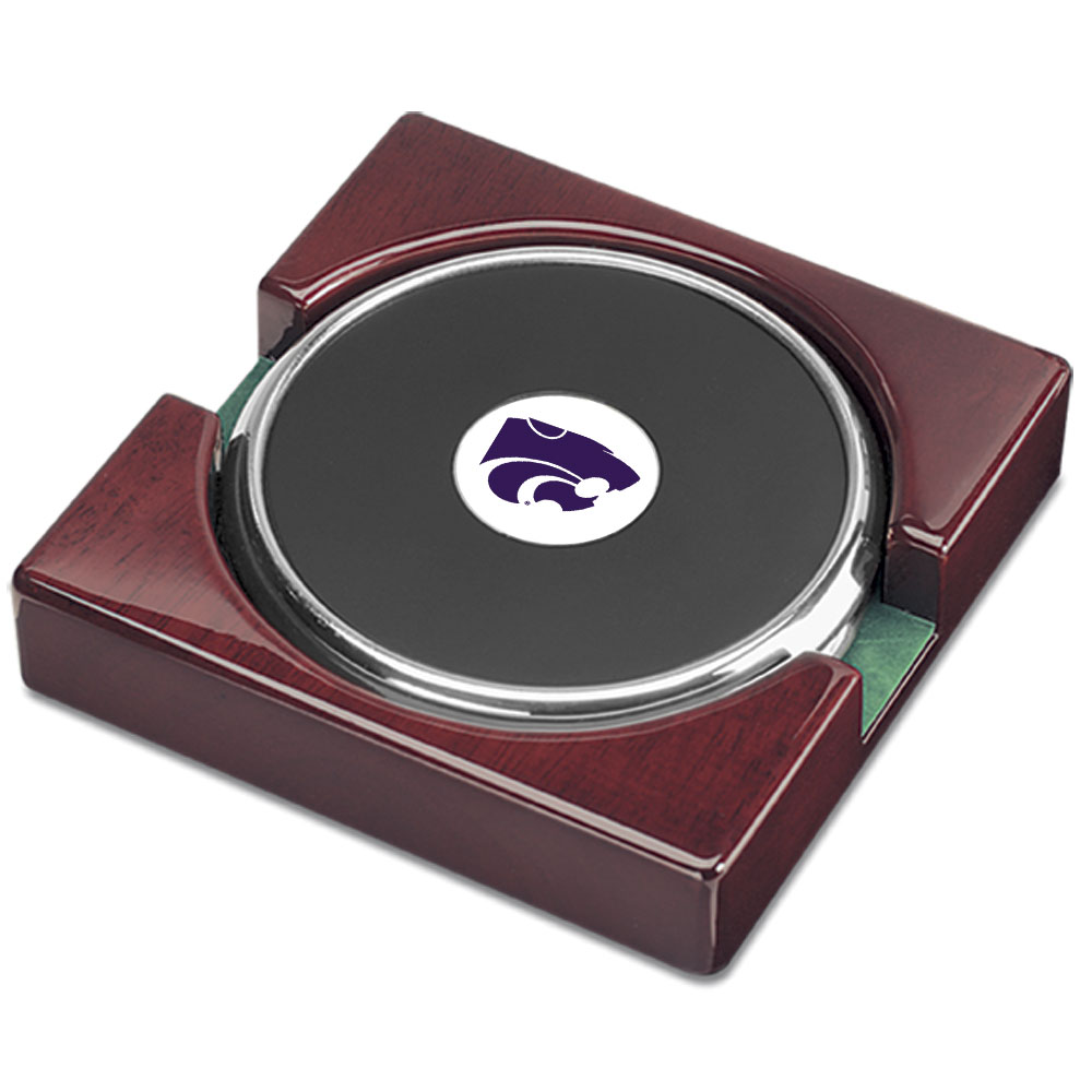 Silver Kansas State Wildcats Two-Piece Coaster Set