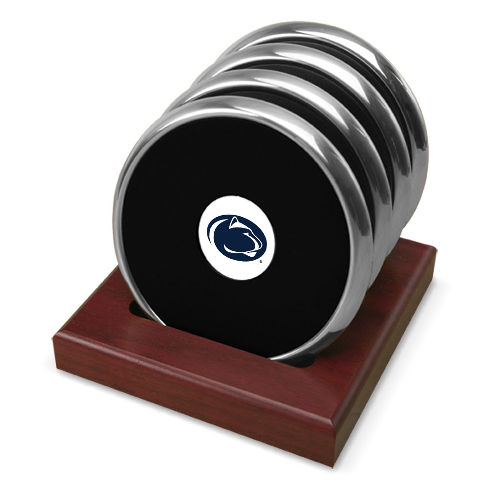 Silver Penn State Nittany Lions Four-Piece Coaster Set