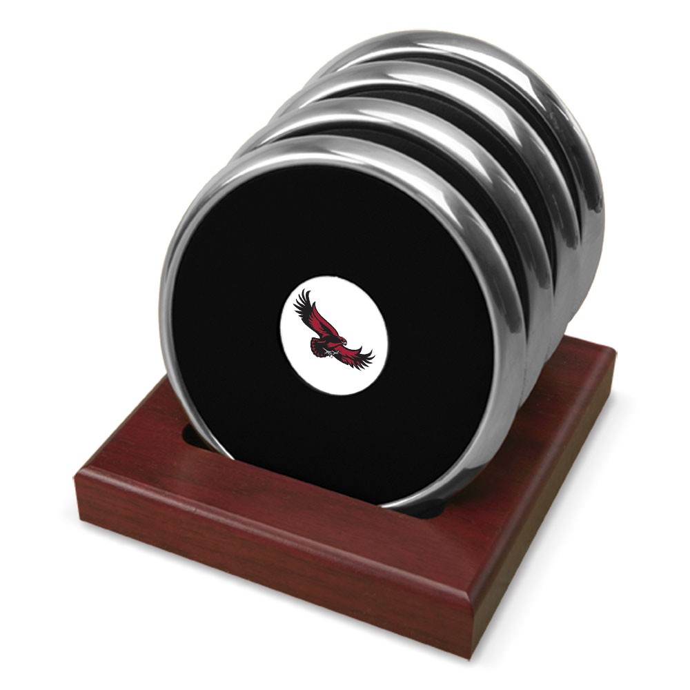 Silver Saint Joseph's Hawks Four-Piece Coaster Set