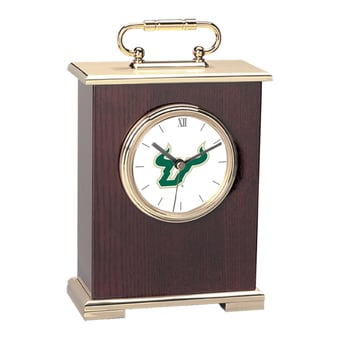 South Florida Bulls Primary Team Logo Carriage Clock