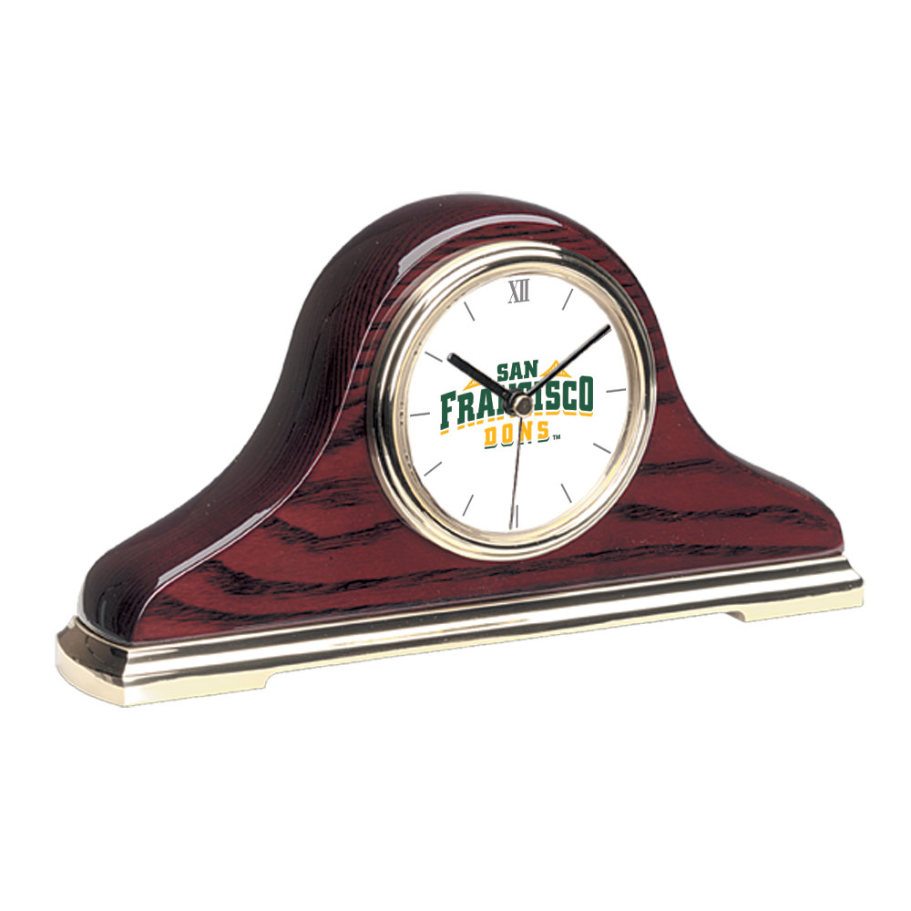 San Francisco Dons Primary Team Logo Mantle Clock