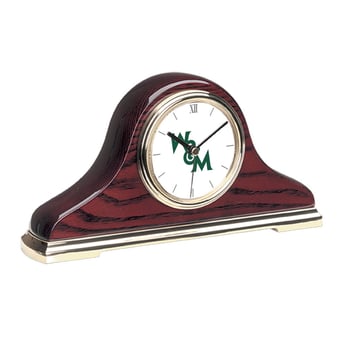 William & Mary Tribe Primary Team Logo Mantle Clock