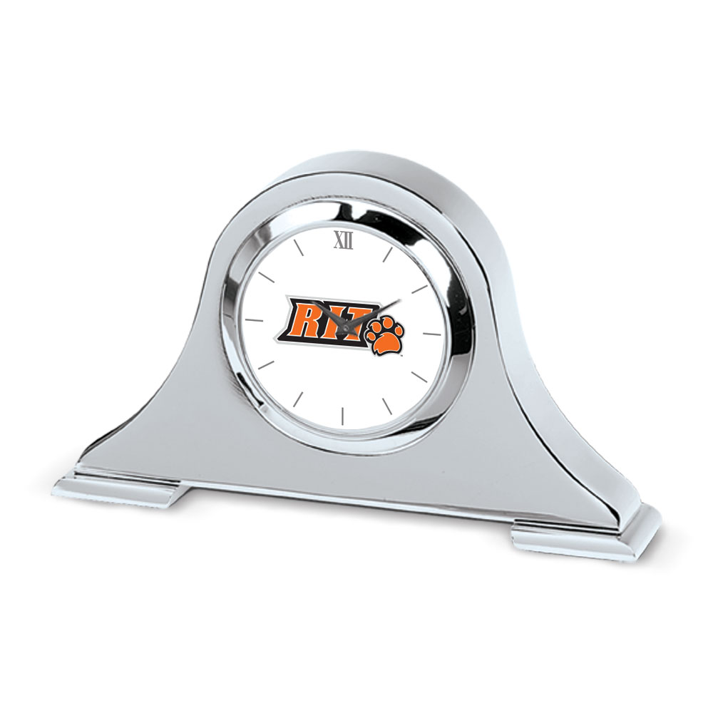 Rochester Institute of Technology Tigers Primary Team Logo Napoleon Desk Clock