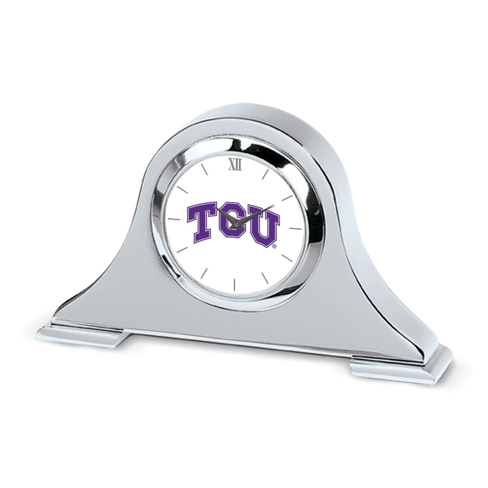 TCU Horned Frogs Primary Team Logo Napoleon Desk Clock