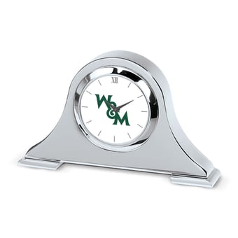 William & Mary Tribe Primary Team Logo Napoleon Desk Clock