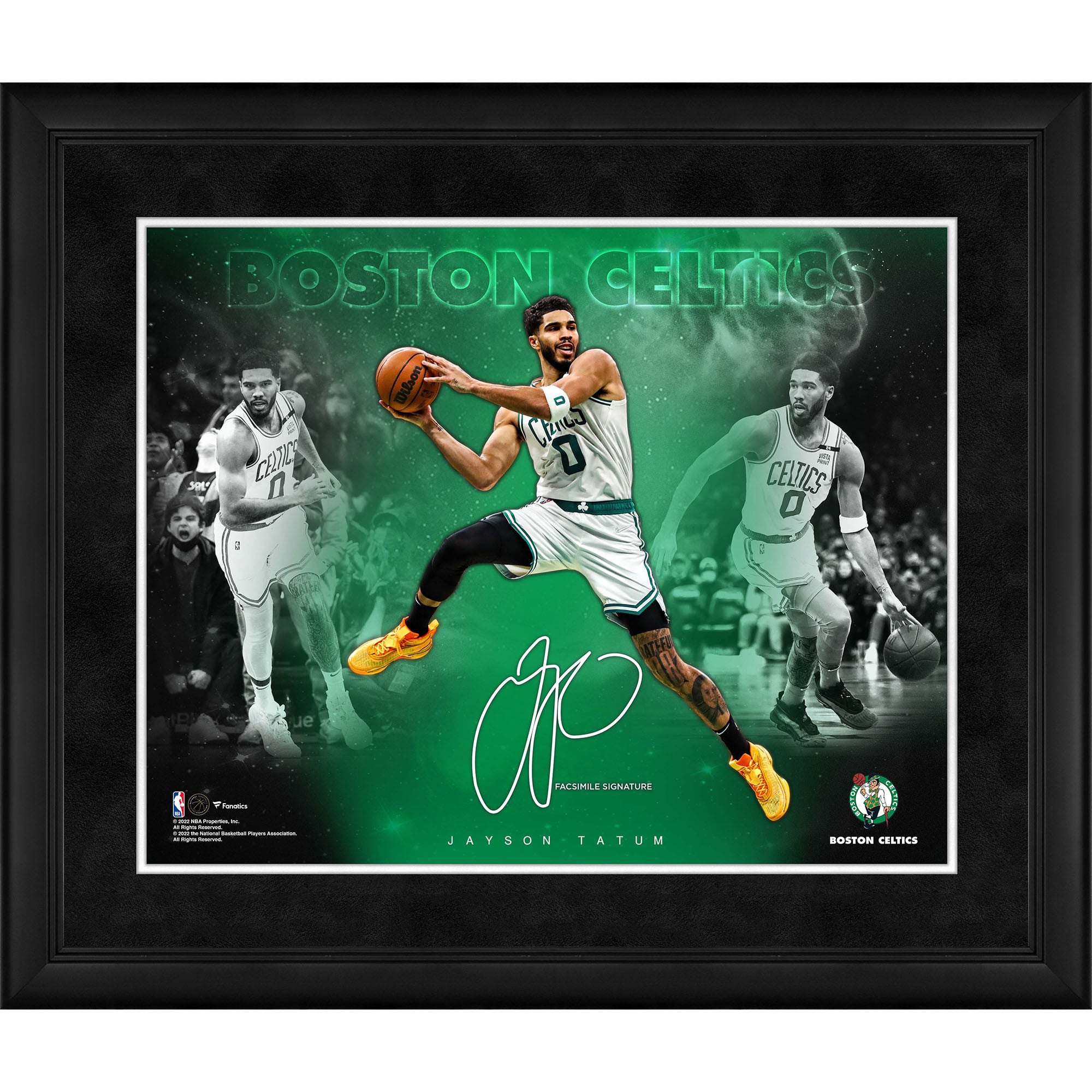 Jayson Tatum Boston Celtics Facsimile Signature Framed 16" x 20" Stars of the Game Collage