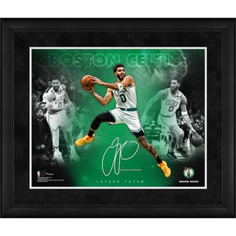 Jayson Tatum Boston Celtics Facsimile Signature Framed 16" x 20" Stars of the Game Collage