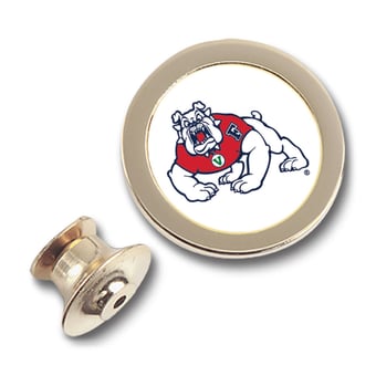 Gold Fresno State Bulldogs Team Logo Lapel Pin