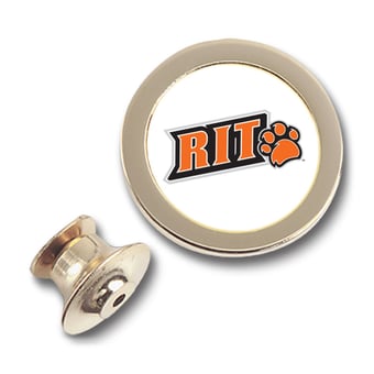 Gold Rochester Institute of Technology Tigers Team Logo Lapel Pin
