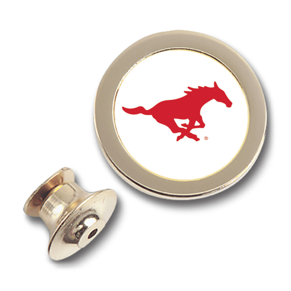 Gold SMU Mustangs Team Logo Lapel Pin