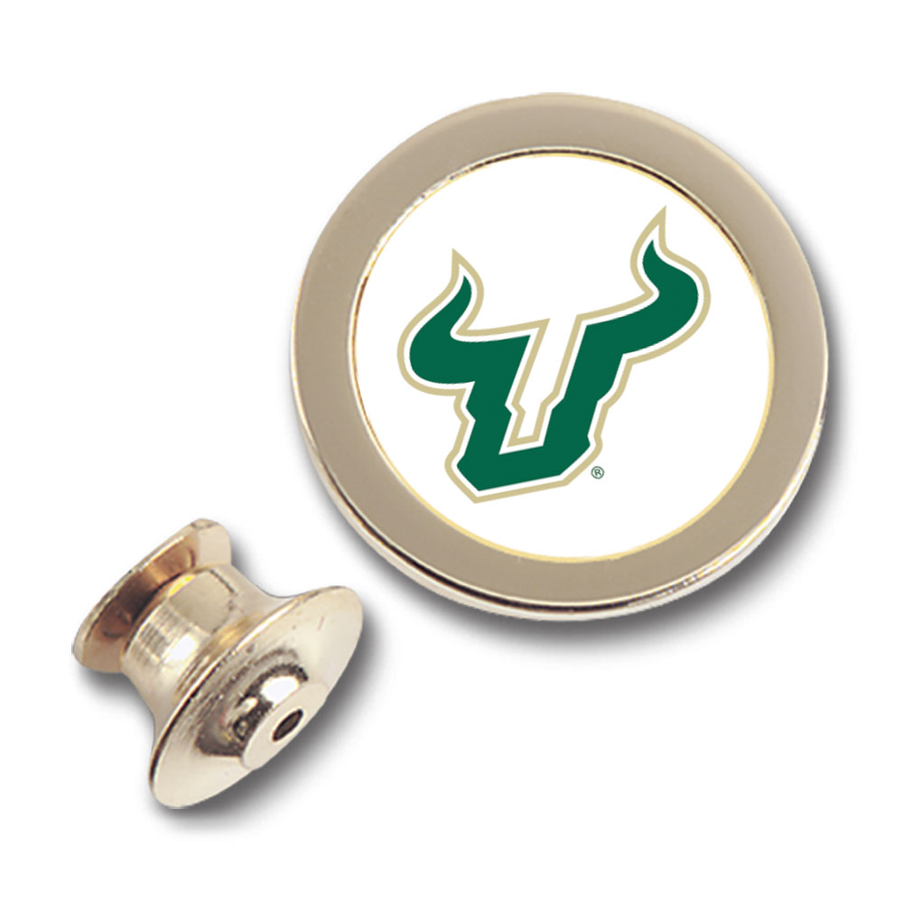 Gold South Florida Bulls Team Logo Lapel Pin