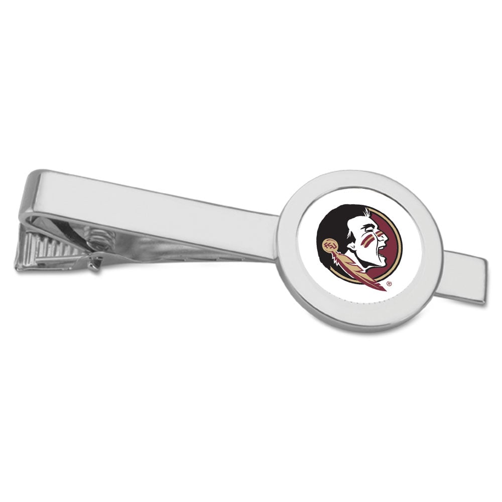 Silver Florida State Seminoles Team Logo Tie Bar