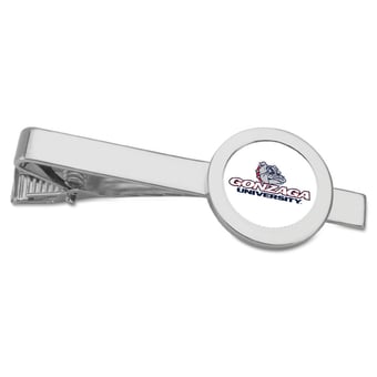 Silver Gonzaga Bulldogs Team Logo Tie Bar