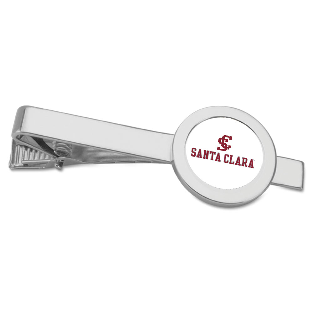 Silver Santa Clara Broncos Team Logo Tie Bar
