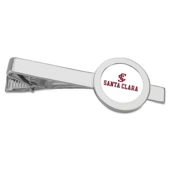 Silver Santa Clara Broncos Team Logo Tie Bar