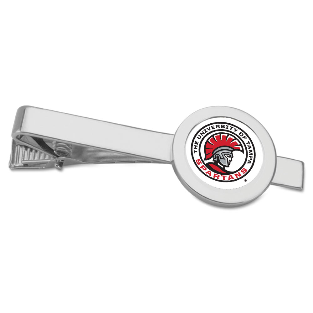 Silver University of Tampa Spartans Team Logo Tie Bar