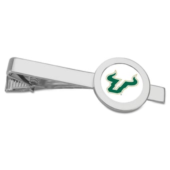 Silver South Florida Bulls Team Logo Tie Bar
