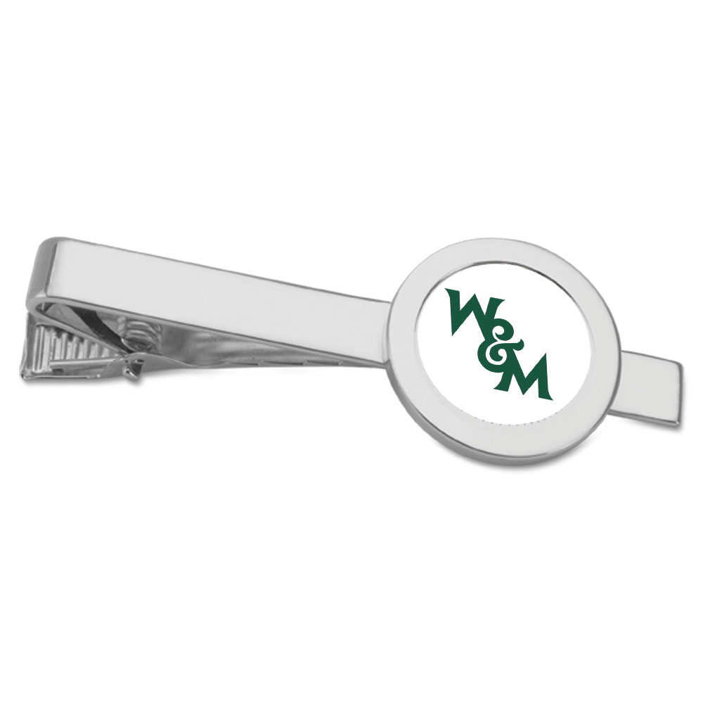 Silver William & Mary Tribe Team Logo Tie Bar