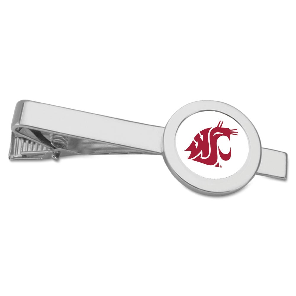 Silver Washington State Cougars Team Logo Tie Bar