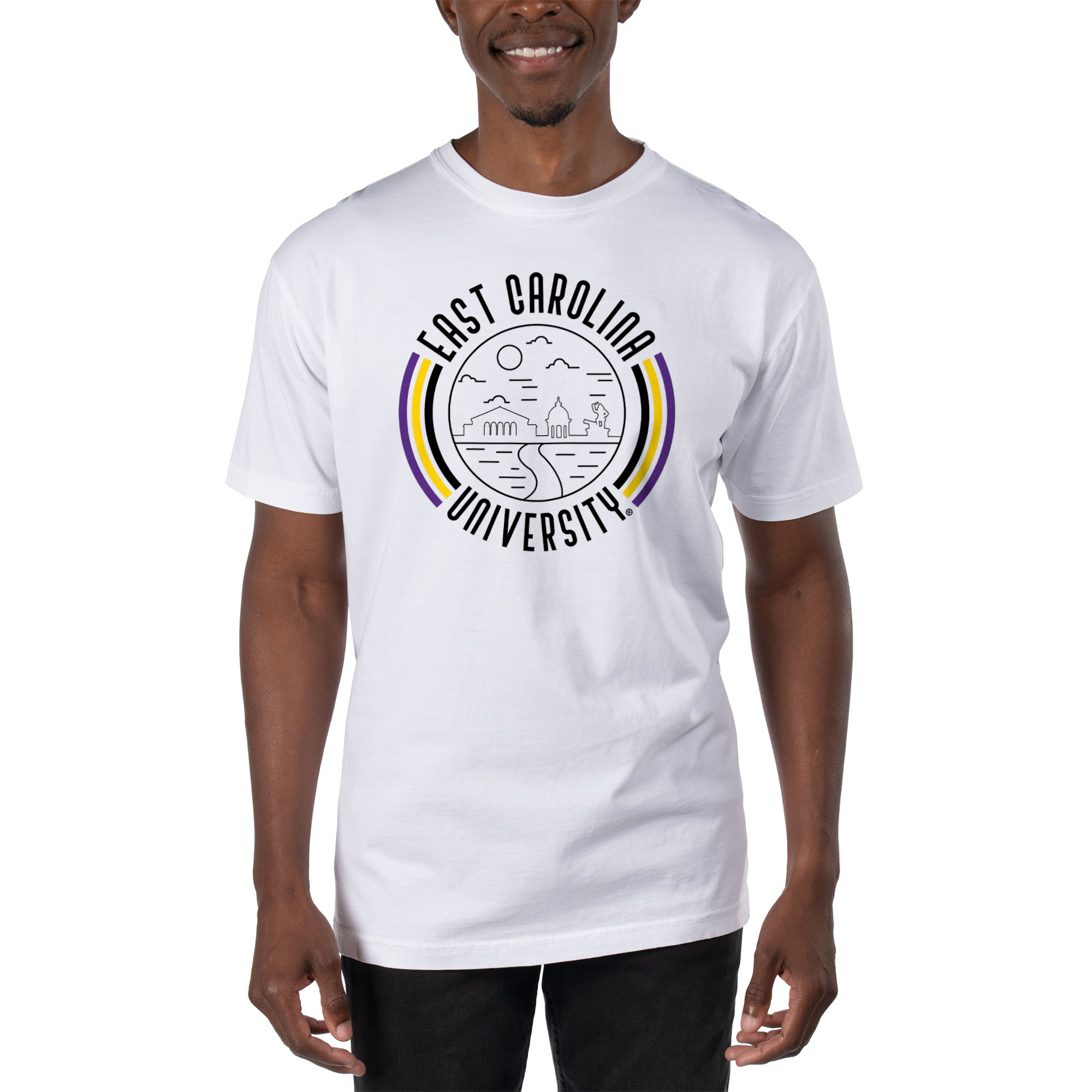 Men’s Uscape Apparel White ECU Pirates T-Shirt Men’s Uscape Apparel White ECU Pirates T-Shirt