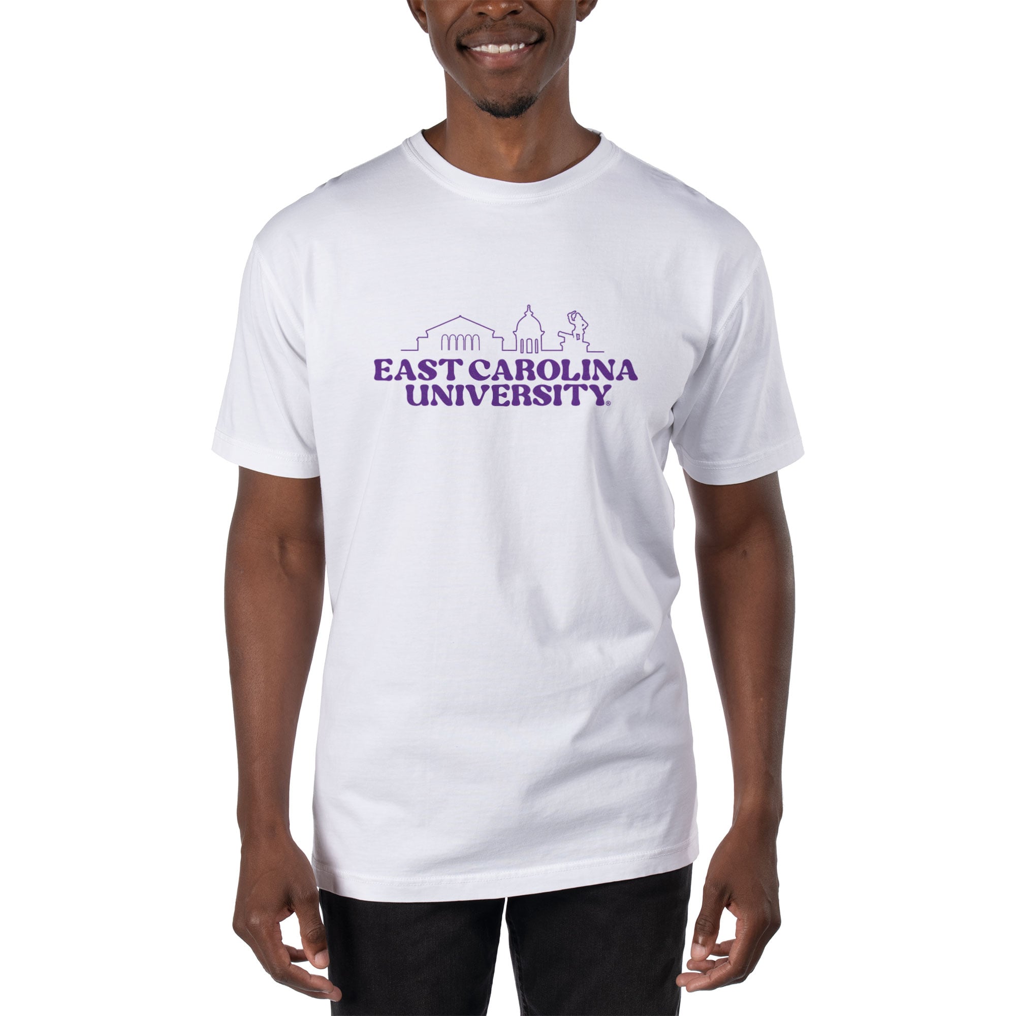 Men's Uscape Apparel White ECU Pirates T-Shirt