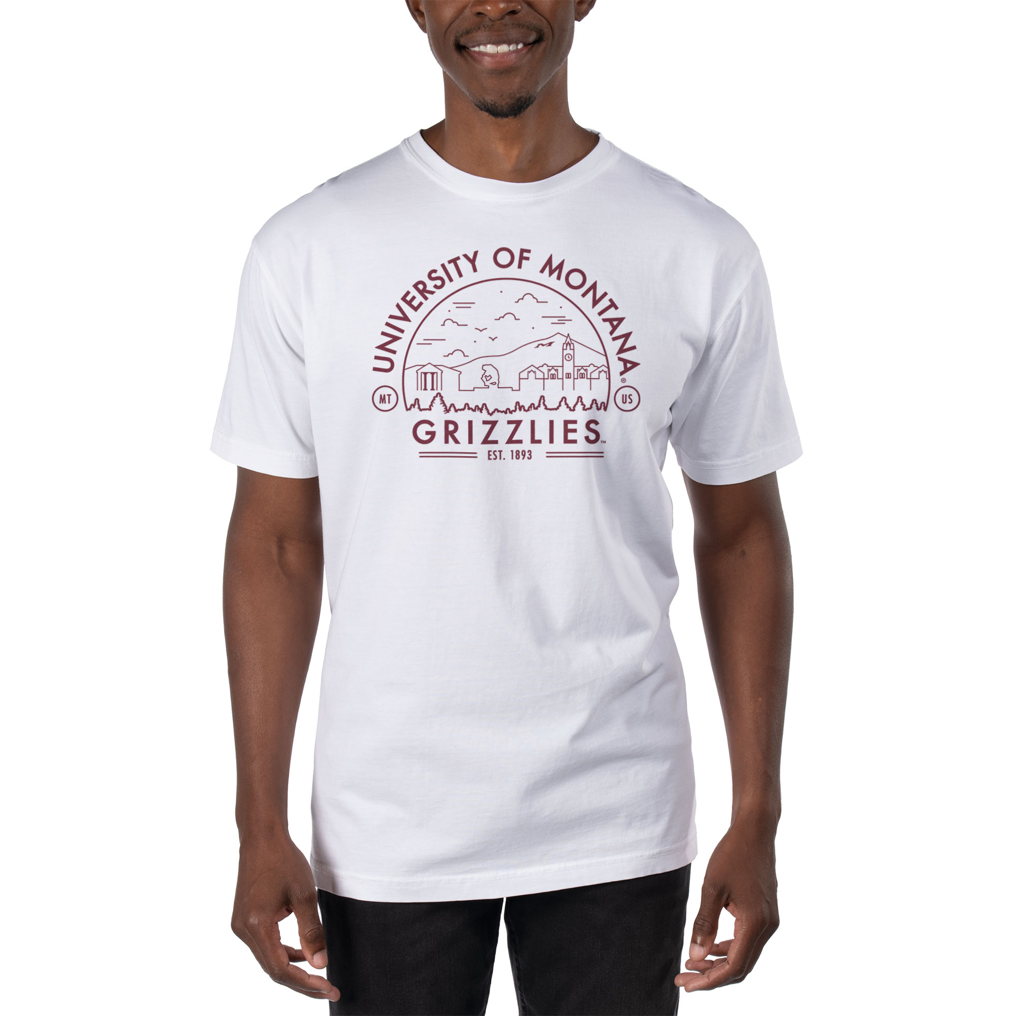Men’s Uscape Apparel White Montana Grizzlies T-Shirt Men’s Uscape Apparel White Montana Grizzlies T-Shirt