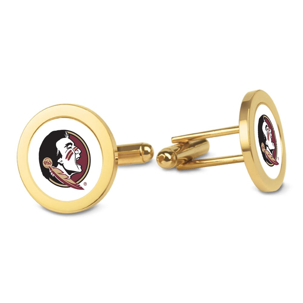 Gold Florida State Seminoles Logo Cufflinks