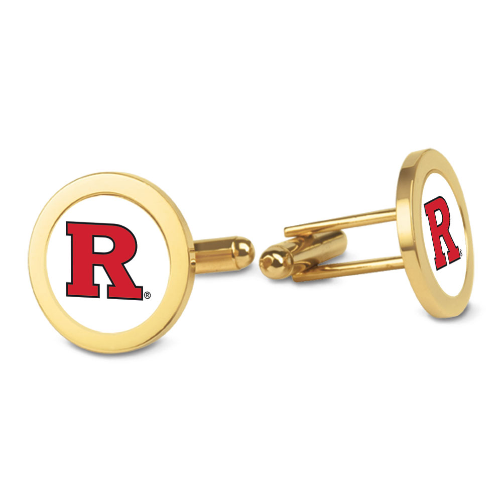 Gold Rutgers Scarlet Knights Logo Cufflinks