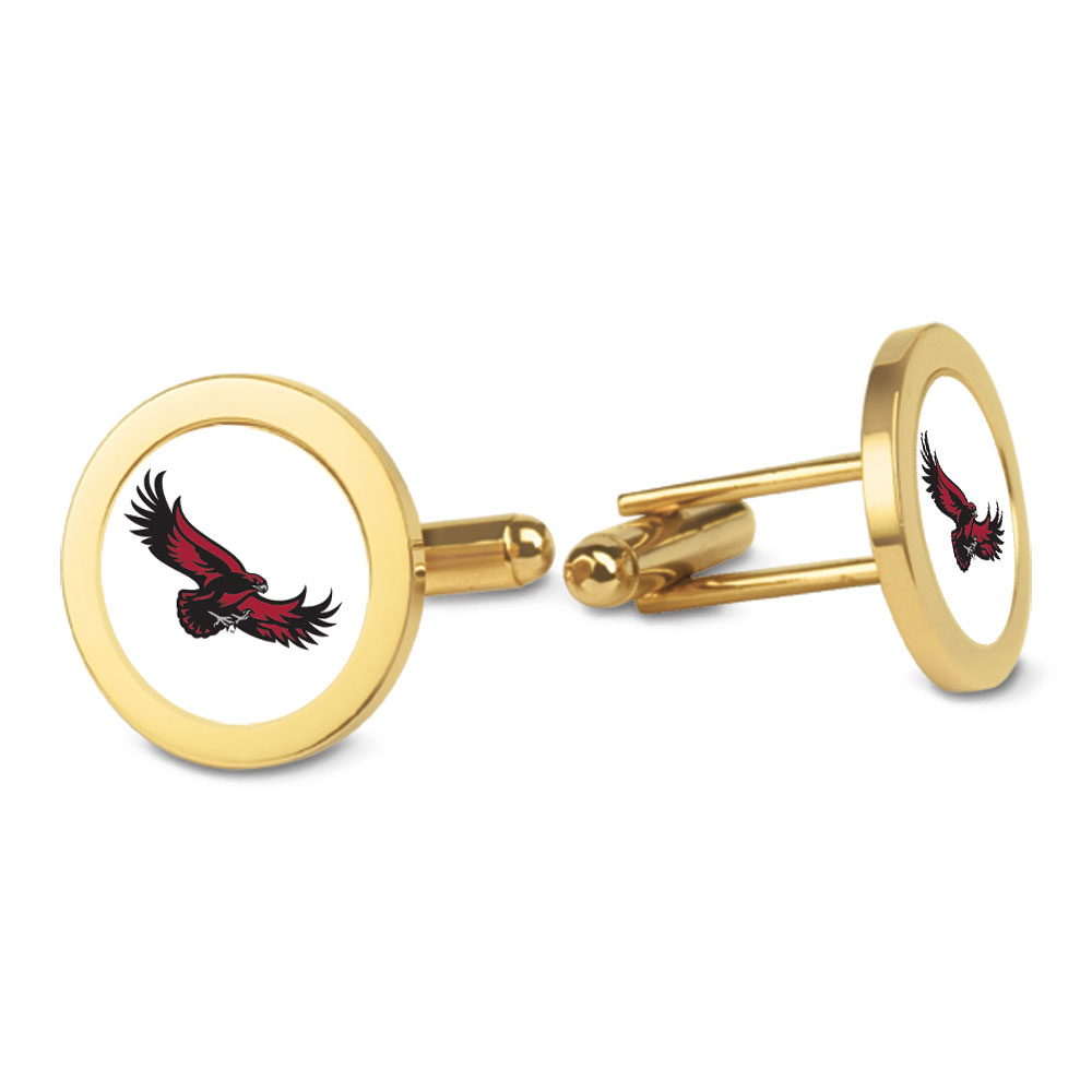Gold Saint Joseph's Hawks Logo Cufflinks