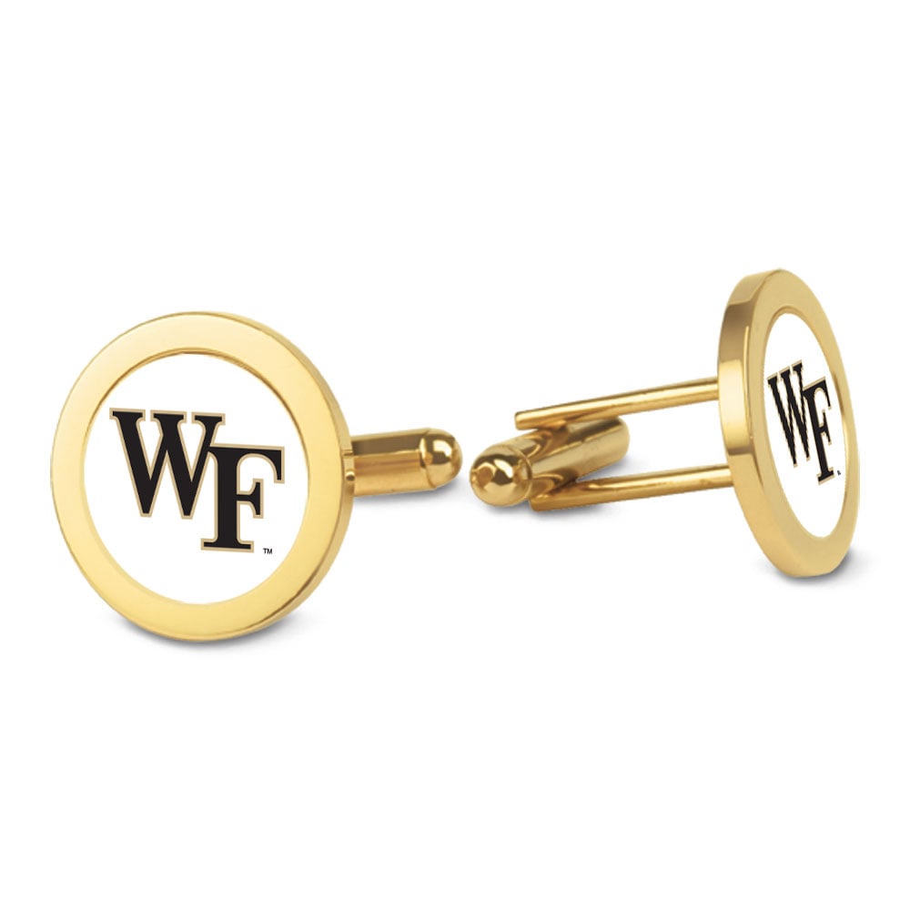 Gold Wake Forest Demon Deacons Logo Cufflinks