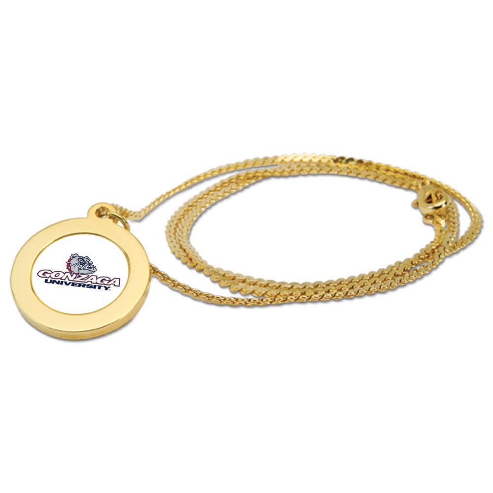 Women's Gold Gonzaga Bulldogs Logo Pendant Necklace
