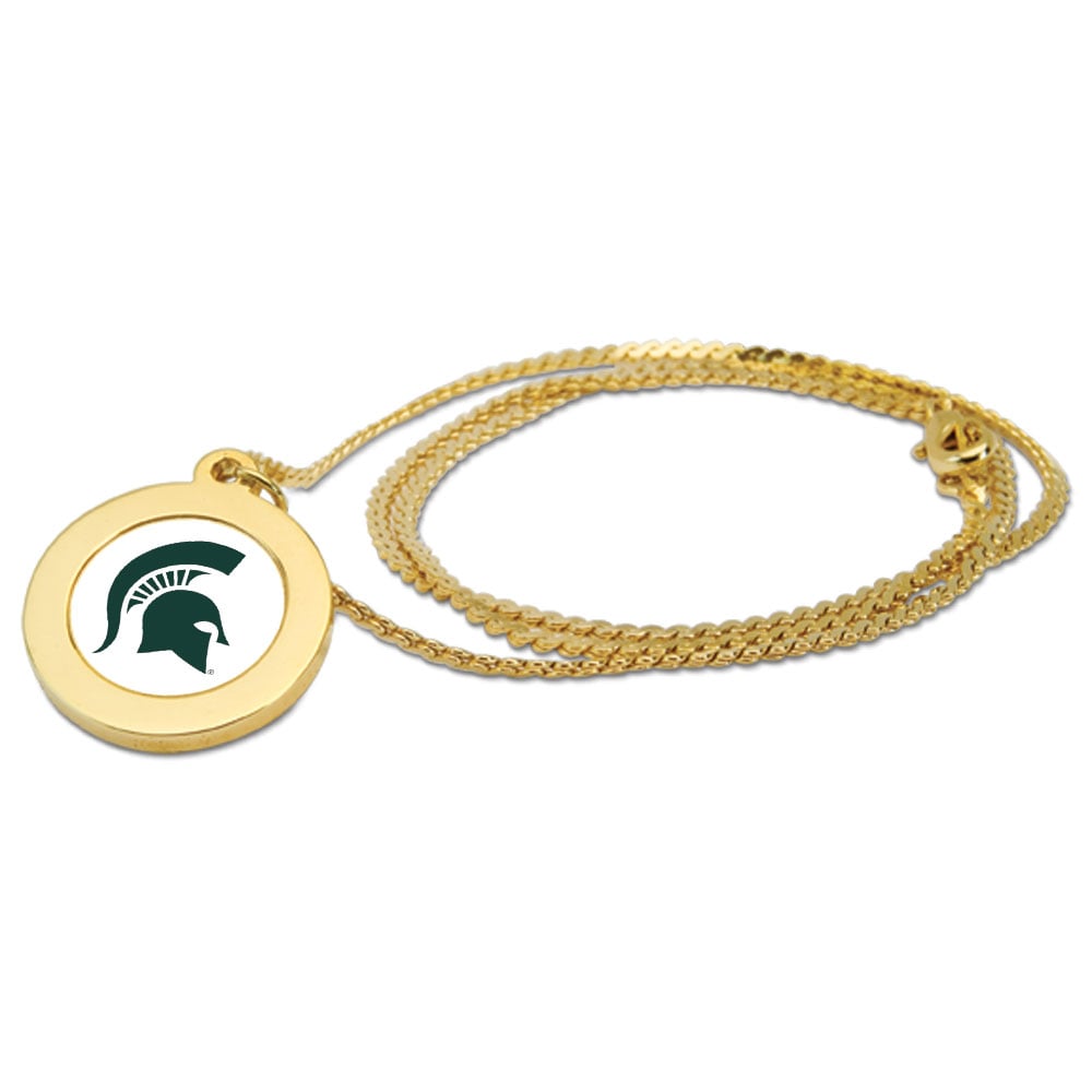 Women's Gold Michigan State Spartans Logo Pendant Necklace