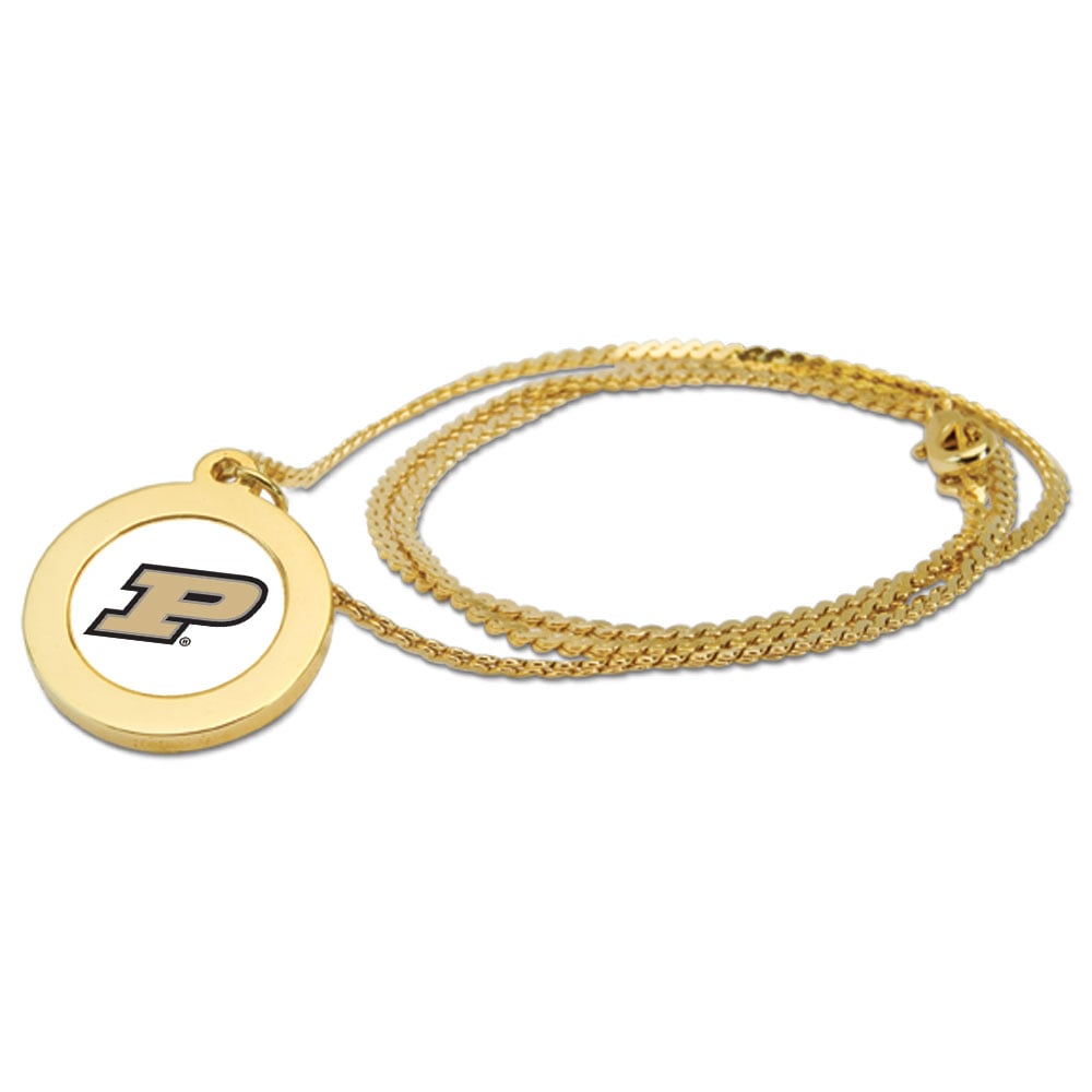 Women's Gold Purdue Boilermakers Logo Pendant Necklace