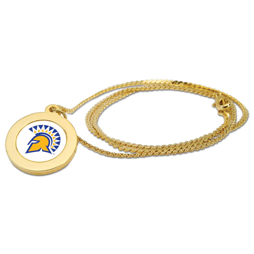 Women's Gold San Jose State Spartans Logo Pendant Necklace