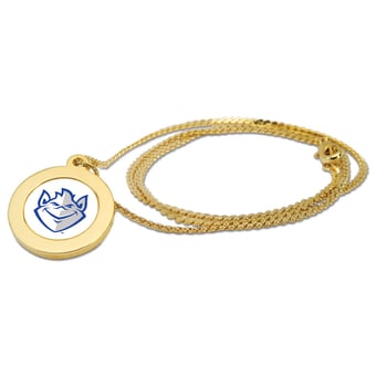 Women's Gold Saint Louis Billikens Logo Pendant Necklace
