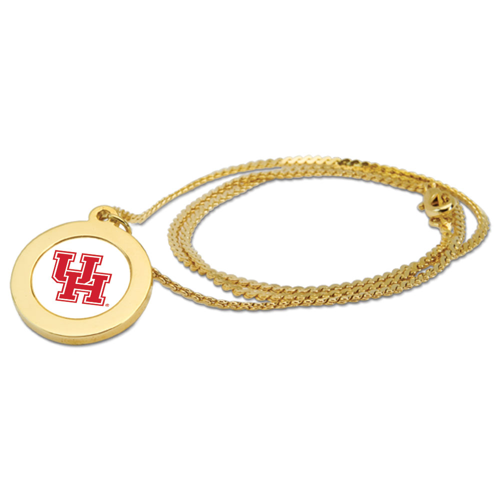 Women's Gold Houston Cougars Logo Pendant Necklace