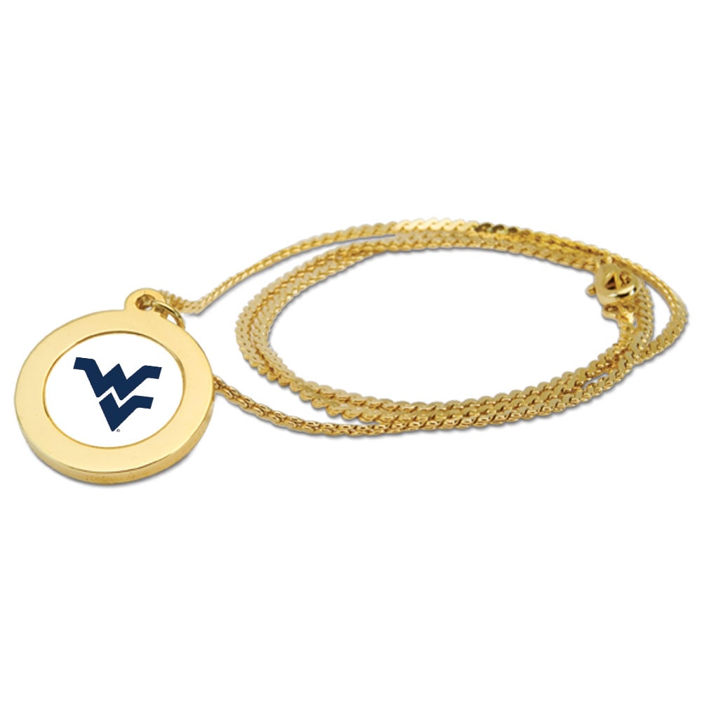 Women's Gold West Virginia Mountaineers Logo Pendant Necklace
